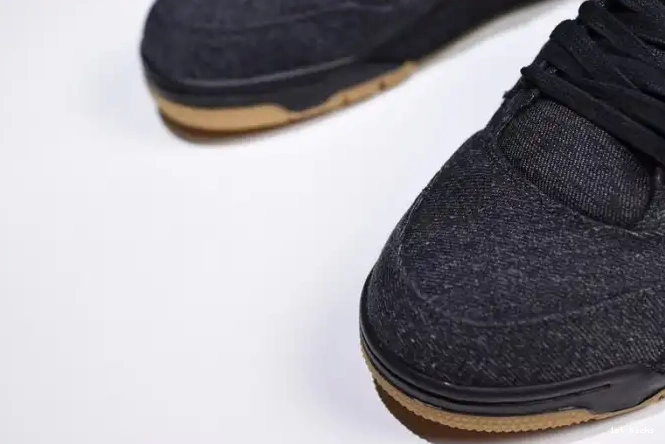 1st Kicks Shoes Air 4 Jordan Levi's x 'black' AO2571-001 0606